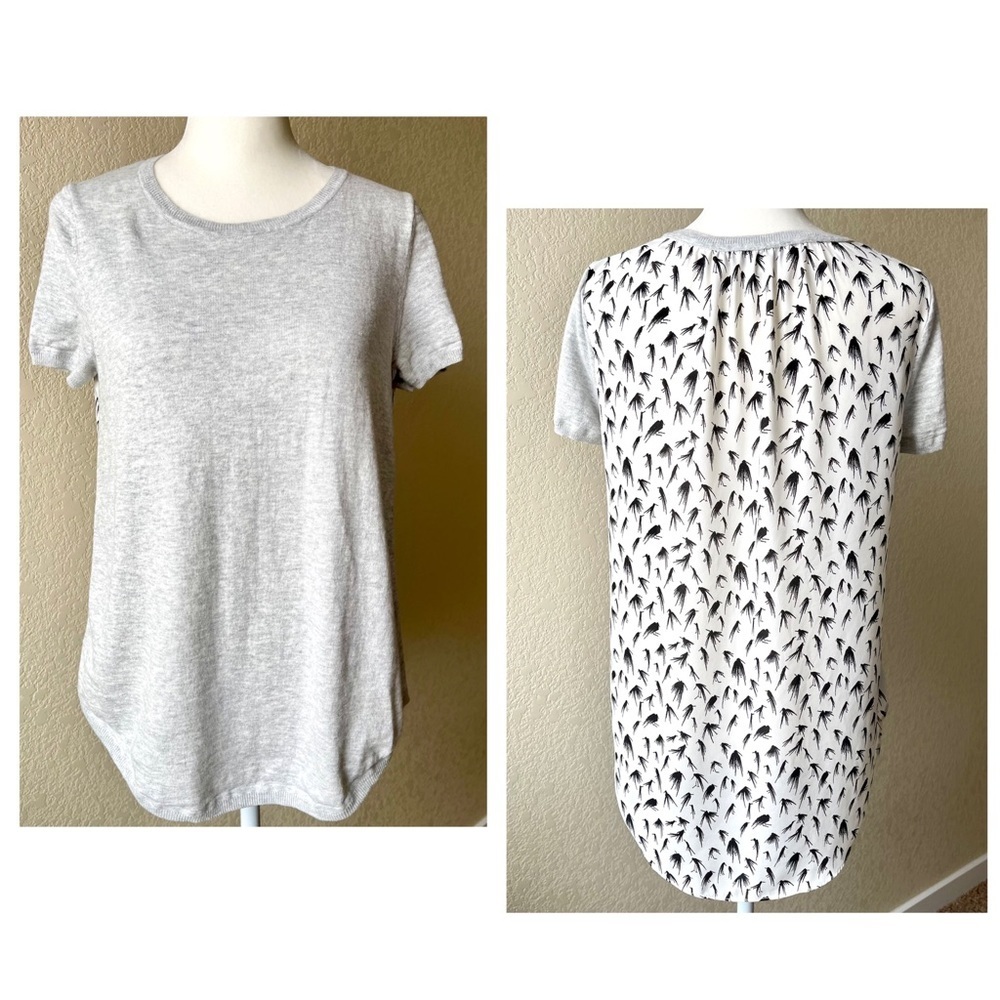 Loft Mix Material Short sleeve top